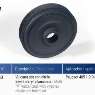 POLea  cigüeñal  Peugeot  PEUGEOT 405 POLIVE   codigo PC0028 0515-G3