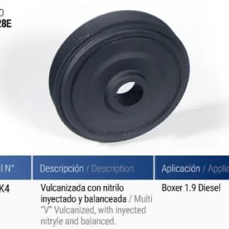 POLea  cigüeñal  Peugeot  BOXER DIESEL  codigo PC0028E 0515-K4