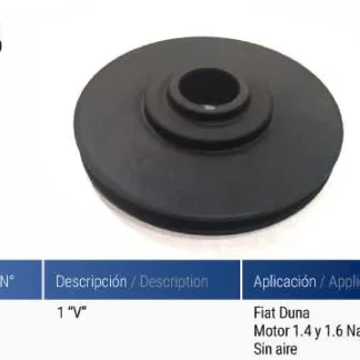 polea cigueñal FIAT  FIAT DUNA MOTOR 1.4 Y 1.6 NAFTA SIN AIRE   codigo PC0030