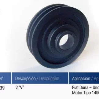 polea cigueñal FIAT  FIAT DUNA MOTOR TIPO 1400 A/A 2C   codigo PC0032 97054239