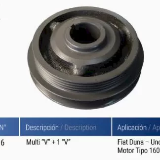 polea cigueñal FIAT  FIAT DUNA MOTOR TIPO 1600 A/A MULTI V+1C   codigo PC0033 7653406
