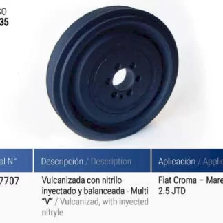 polea cigueñal FIAT  ALFA ROMEO MULTI "V"  codigo PC0035 55187707