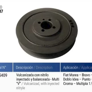 polea cigueñal FIAT  FIAT MAREA DIESEL   codigo PC0037 55185409