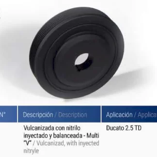 POLea  cigüeñal  Peugeot  PEUGEOT BOXER 2500TD MOTOR XDUD9T 96-98 A/A   codigo PC0042 0515-J9