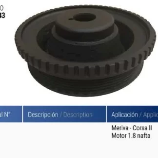polea cigueñal CHEVROLET polea meriva corsa 2 1,8 nafta   codigo PC0043