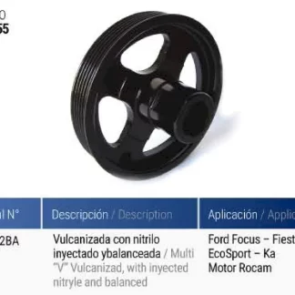 POLea  cigüeñal  FORD  FORD FOCUS-FIESTA-ECOSPORT-MOTOR ROCAM   codigo PC0055