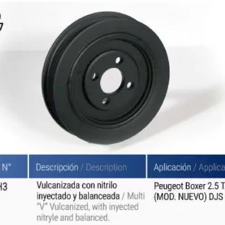 POLea  cigüeñal  Peugeot  PEUGEOT BOXER 2.5 TD MOD. NUEVO MULTI V   codigo PC0057 0515H3