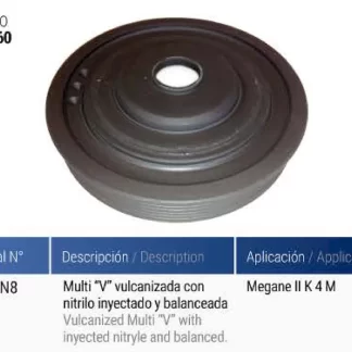 POLea  cigüeñal  Renault   RENAULT MEGANE K4M 8200392683  codigo PC0060