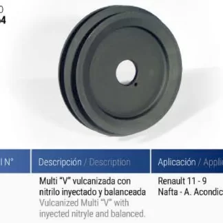 POLea  cigüeñal  Renault  POLEA CIGUENAL RENAULT 11 CON AIRE  codigo PC0064