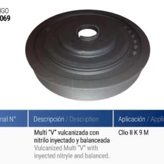 POLea  cigüeñal  Renault   RENAULT CLIO 2 K9K   1.5 DCI   codigo PC0069