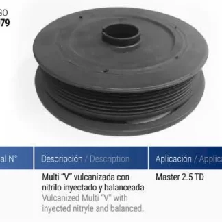 POLea  cigüeñal  Peugeot  RENAULT MASTER 2.5 TURBO DIESEL 6 PK  codigo PC0079