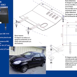 CUBRE CARTER - Ford Ka -( - Zetec  ) motor 1.0 - 1.6  (codigo 580-3063 ) (AÑO  2008>>)