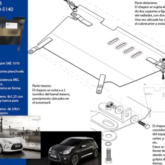 CUBRE CARTER - Citroen DS3 -( -   ) motor   (codigo 780-5140 ) (AÑO  2011>>)